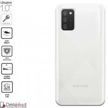 Skaidrus - 1 mm.storio silikoninis dėklas (Samsung A02S)
